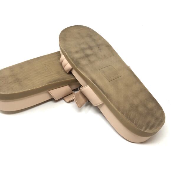 Dolce Vita Shaila Women's Sz 9 Cream Leather Buckle Strap Platform Slide Sandals - Picture 7 of 7